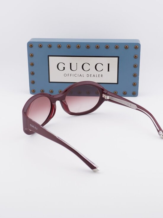 Gucci GG2012S 002 Square Sunglasses - Solid Burgundy\\Burgundy Gradient main image 6